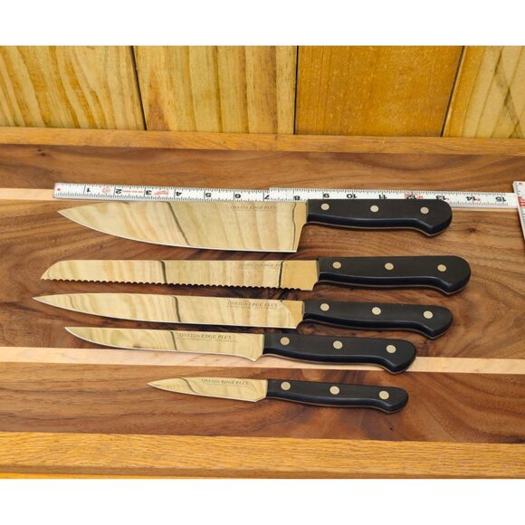 Oneida Edge Plus 5-Piece Knife Set With Black Handles & Stainless Steel Blades I - Picture 5 of 10